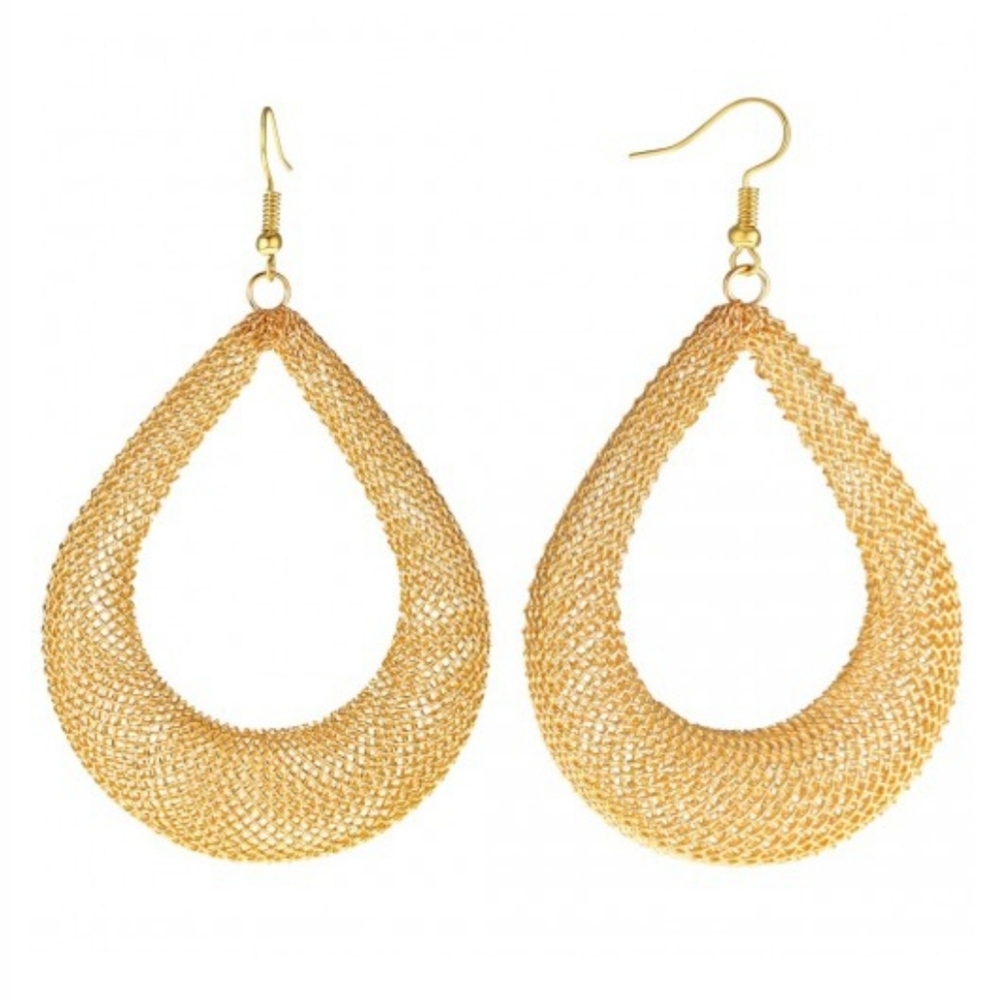 Luxury Avenue Gold Pendant Earrings LEOLIANE Gold - Picture 2 of 2